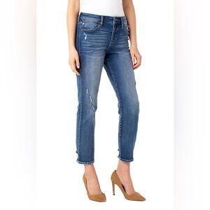 Liverpool Los Angeles Distressed Denim Straight Leg Jeans
